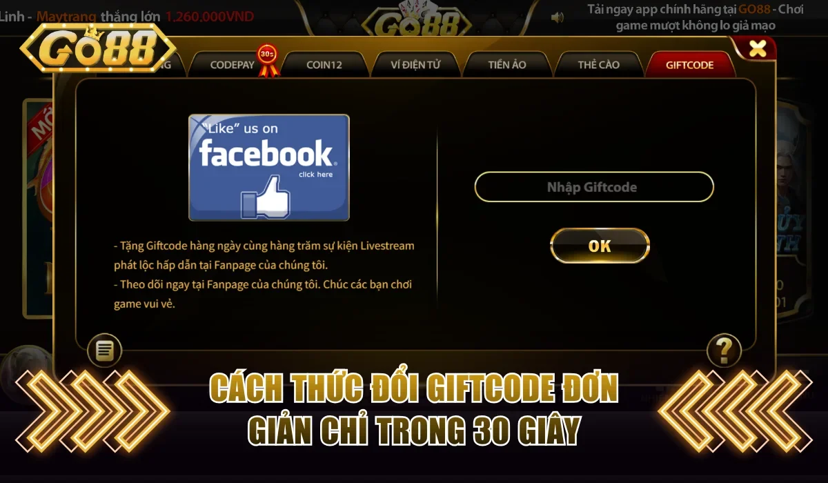 Code Go88 Miễn Phí 100% Cho Hội Viên Mới & Sự Kiện VIP 4 Cách thức đổi giftcode đơn giản chỉ trong 30 giây