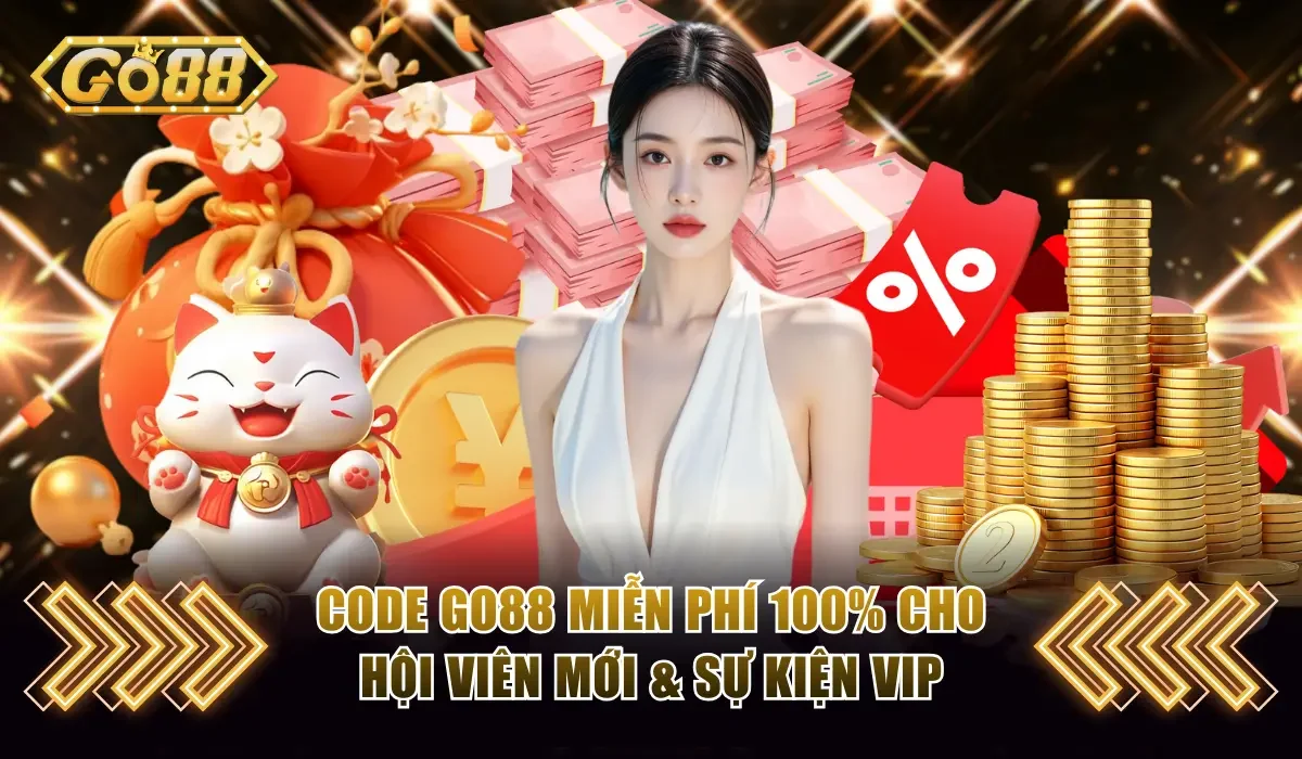 Code Go88 Miễn Phí 100% Cho Hội Viên Mới & Sự Kiện VIP 1 Code Go88