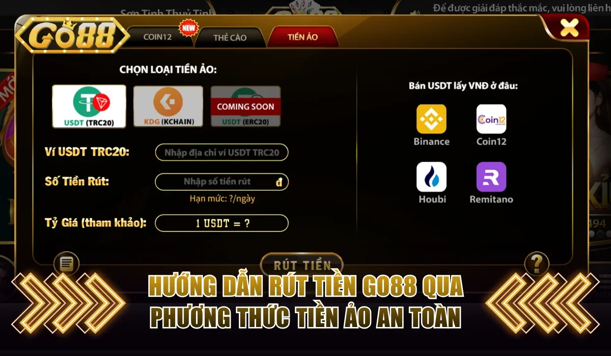 Nạp Tiền Rút Tiền Go88 - Nhanh, Tiện Lợi , An Toàn 8 huong dan rut tien go88 qua phuong thuc tien ao an toan
