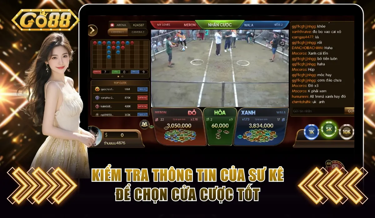 Đá Gà Livestream Go88 - Xem Và Cược Trận Đấu Trực Tiếp 4 Kiểm tra thông tin của sư kê để chọn cửa tốt