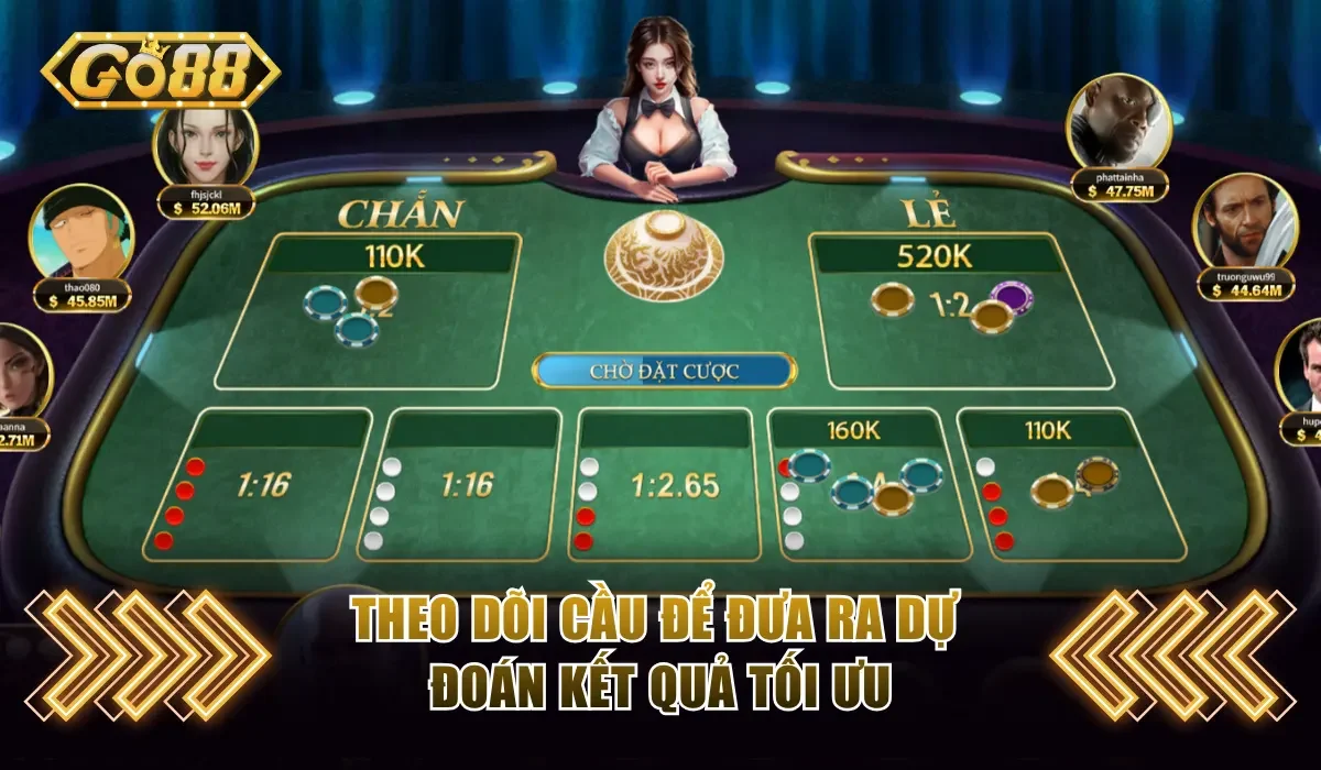 Xóc Đĩa Go88 - Trải Nghiệm Hệ Thống Bàn Cược Hiện Đại 4 Theo dõi cầu để đưa ra dự đoán kết quả tối ưu