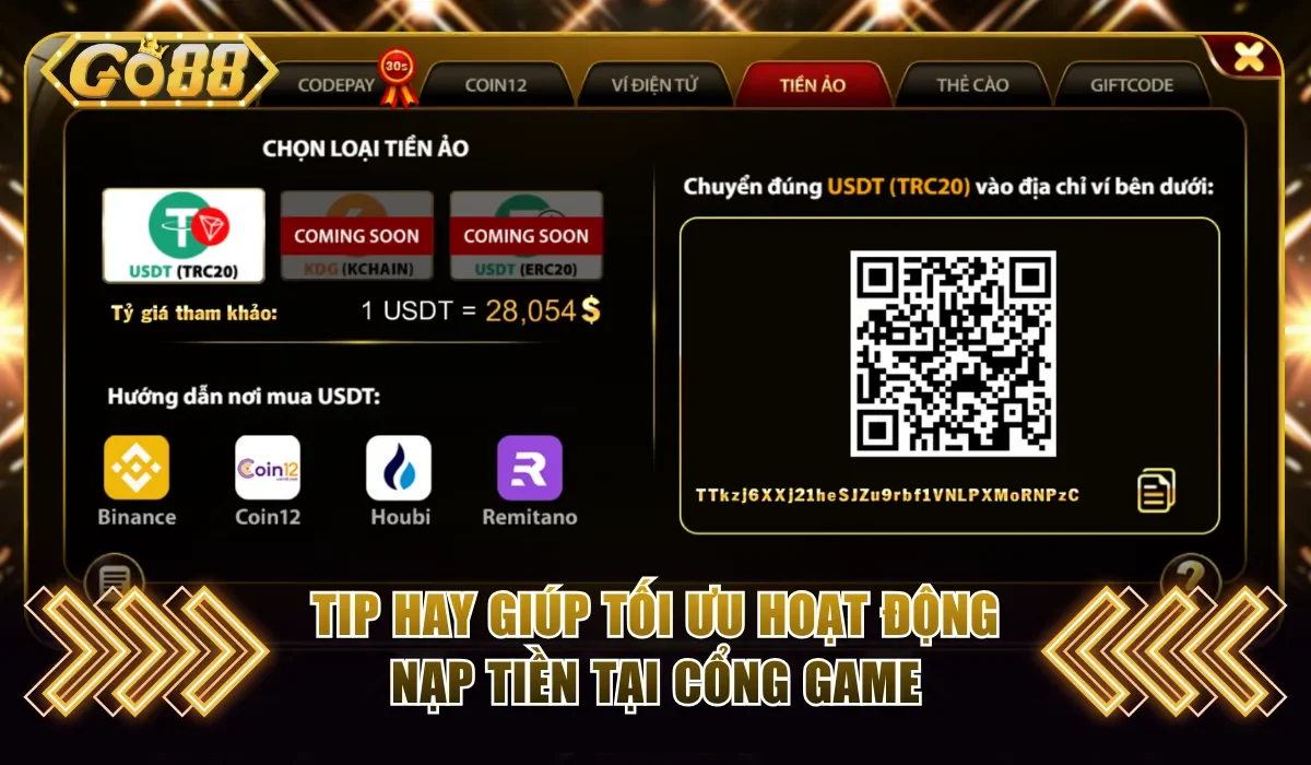 Tip hay giúp tối ưu hoạt động nạp tiền tại cổng game